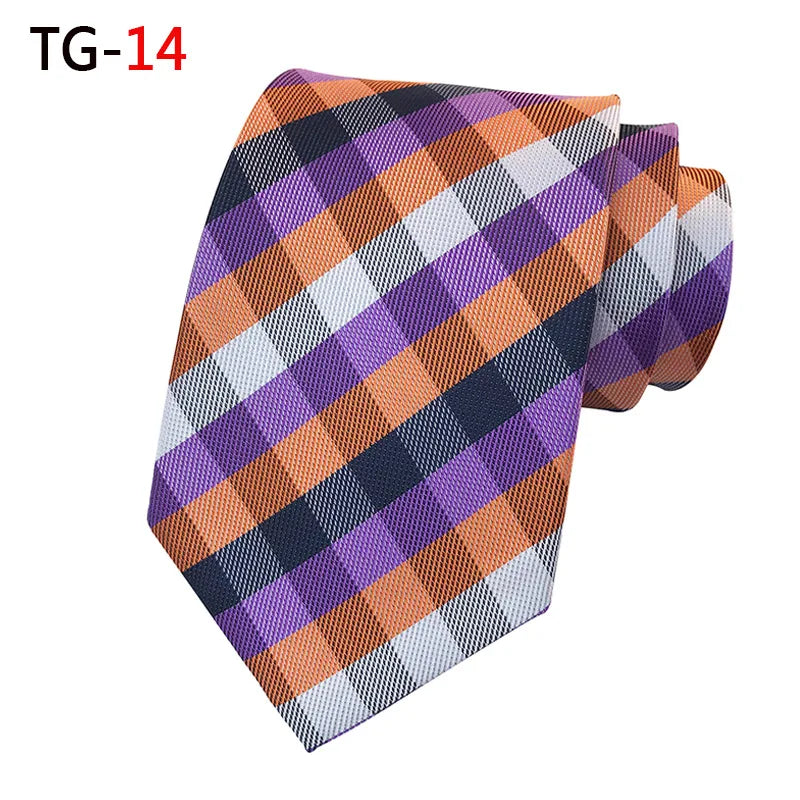 New 8Cm Striped Dark Tie Business Casual Silk Luxury Mens Neck Ties Wedding Party Neck Tie Formal Dress Neck Tie