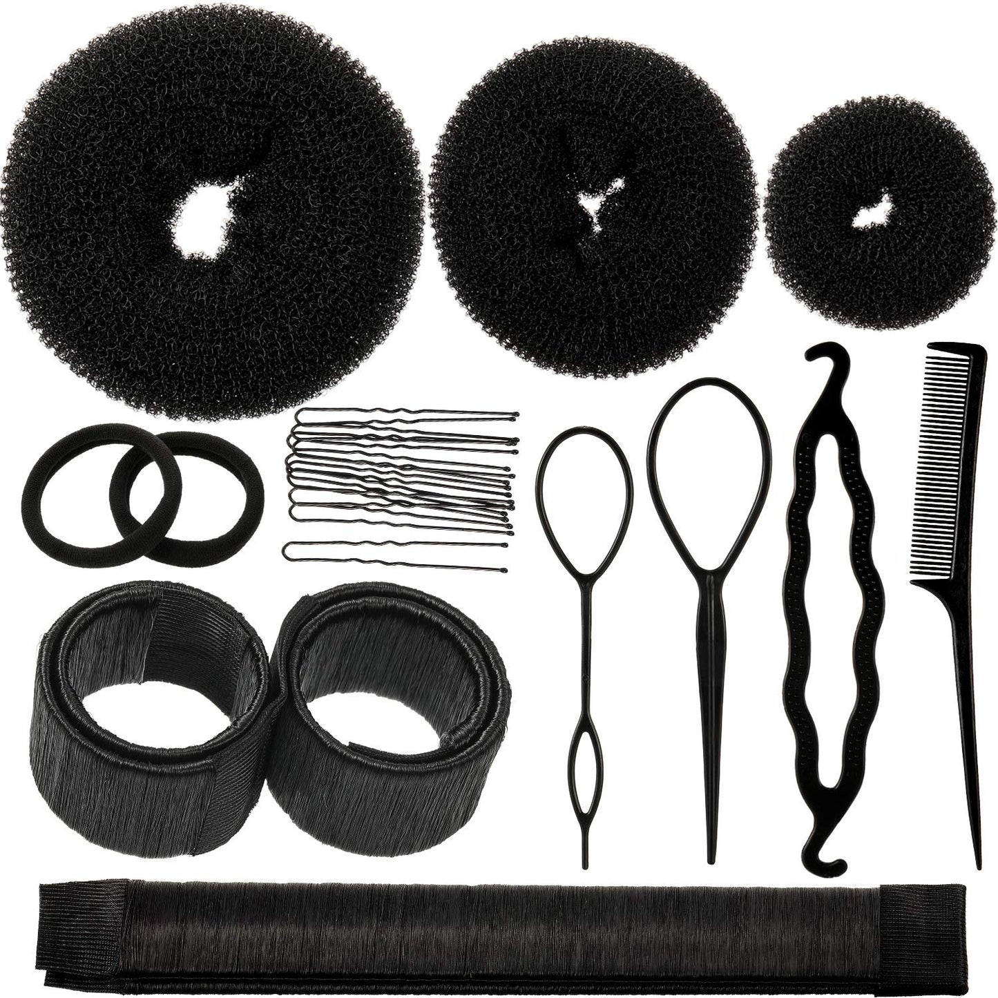 Kit De Accesorios Para El Cabello De Mujer Bricolaje Herramienta Peinado Cola