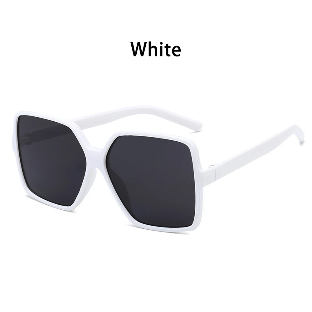 Classic Oversized Sunglasses Vintage Women Big Frame Square Sun Glasses UV400 Driver Goggles Lady Square Sunglasses