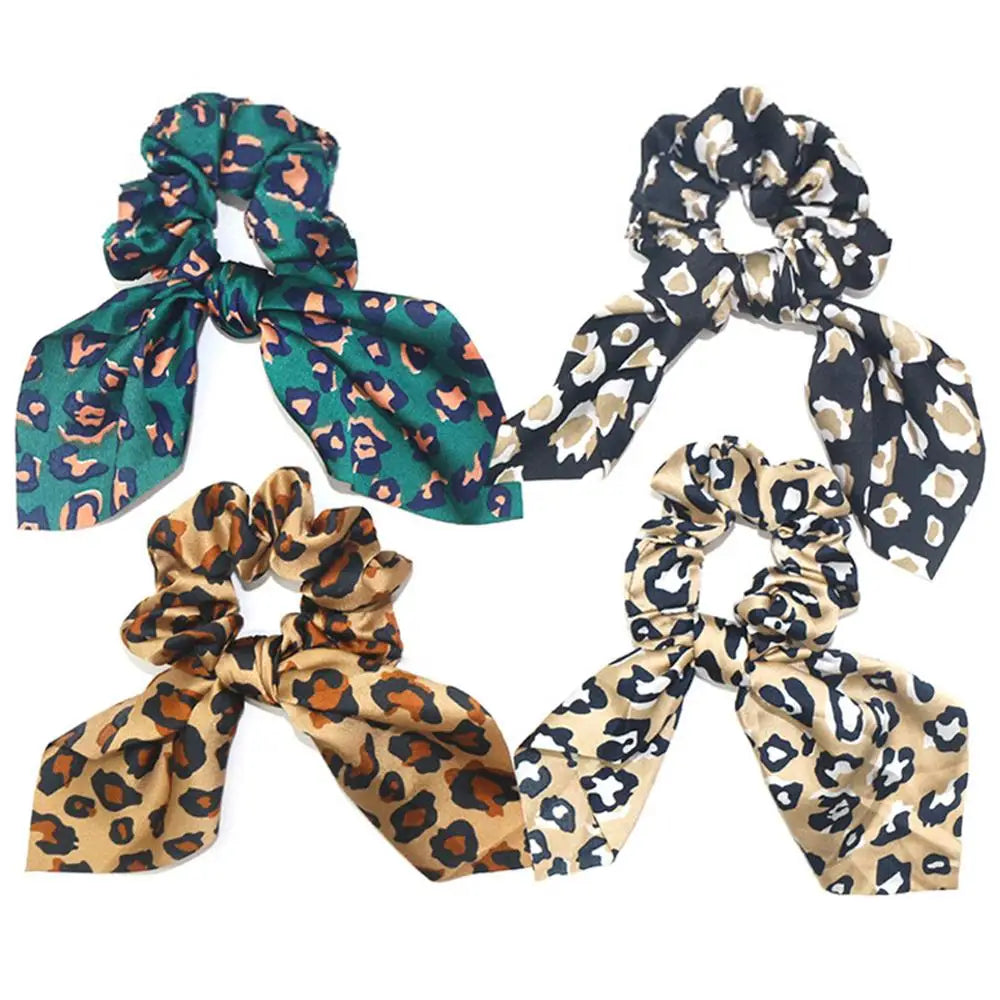 Women'S Trends Leopard Serpent Rabbit Ears Hair Band Large Intestines Girls Hair Accessories Headbands Headwear Ornaments