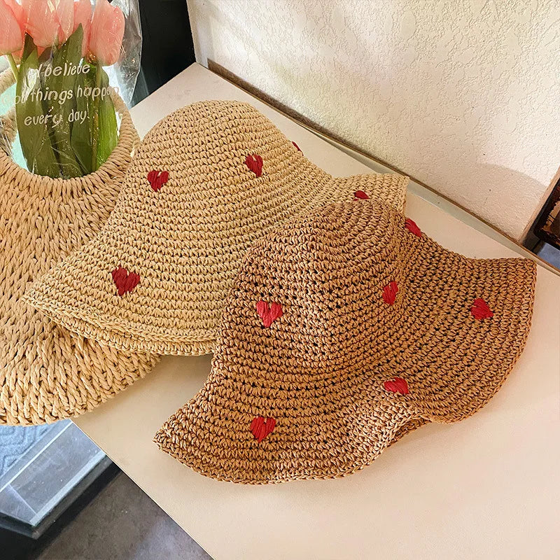 Sun Hat Beach Ladies Summer Hats for Women Straw Hats Crochet Hat Panamas UV Protection Sun Visor Beach Hats