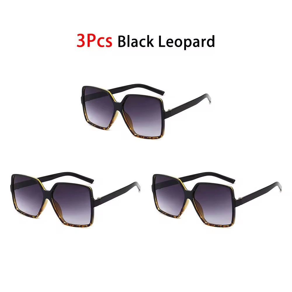 Oversized Square Sunglasses for Women and Men UV Protection Eyeglasses Retro Big Frame Sun Glasses Fashion Shades