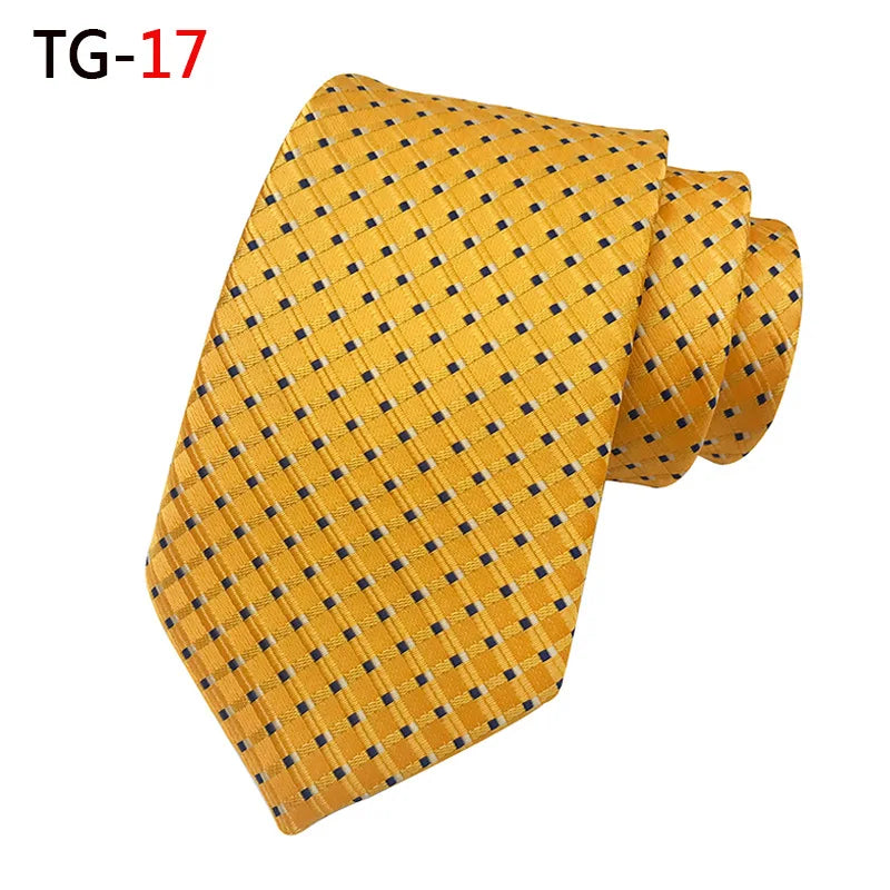 New 8Cm Striped Dark Tie Business Casual Silk Luxury Mens Neck Ties Wedding Party Neck Tie Formal Dress Neck Tie