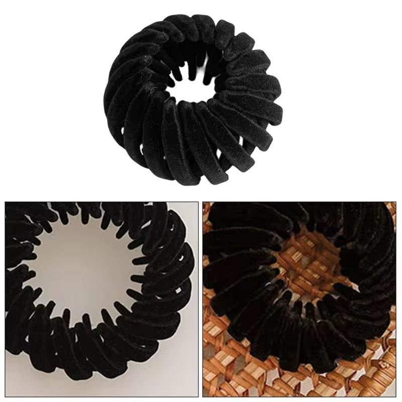 Magic Hair Clip Bird Nest Shaped Hair Holder Velvet Hair Ring Ball Head Hair Device High Ponytail Hair Artifact Accessories