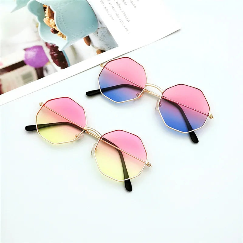 Ocean Sunglasses Ladies round Irregular Sunglasses Travel Vacation Sunscreen Sunglasses Elegant and Delicate Sunglasses