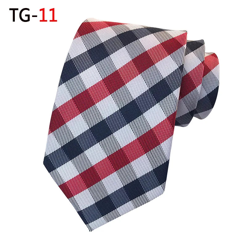 New 8Cm Striped Dark Tie Business Casual Silk Luxury Mens Neck Ties Wedding Party Neck Tie Formal Dress Neck Tie