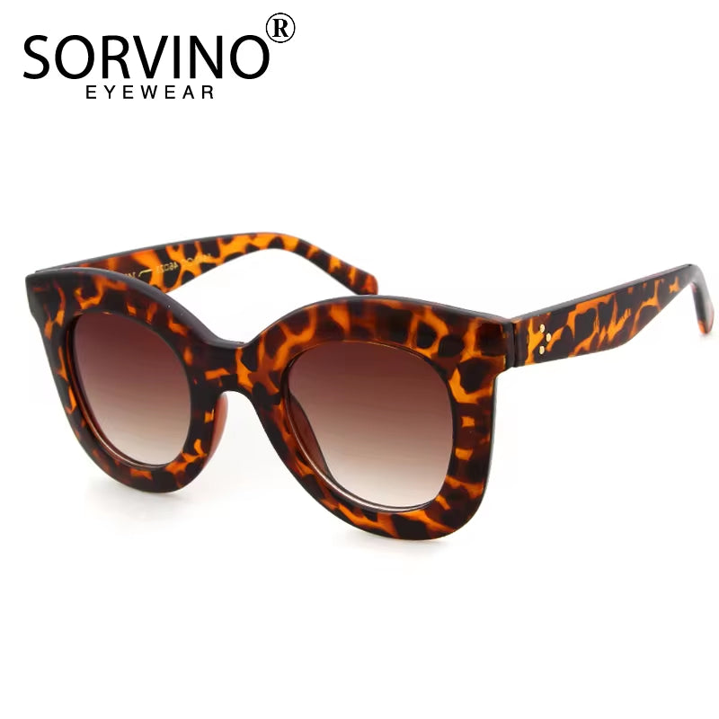 2020 Retro Oversized Cat Eye Sunglasses Women Luxury Brand Designer 90S Tortoiseshell Cateye Sun Glasses Shades SP107