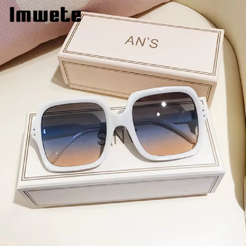 Square Sunglasses Women 2021 Retro Brand Gradient Oversized Men Sun Glasses Outdoors UV400 Big Frames Sunglass Ladies