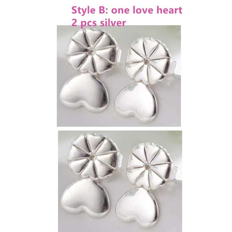 Love Heart Stud Back Lifters Adjustable Earring Lifts Ear Lobe Ster for Ornaments and Accesso Ries M2082