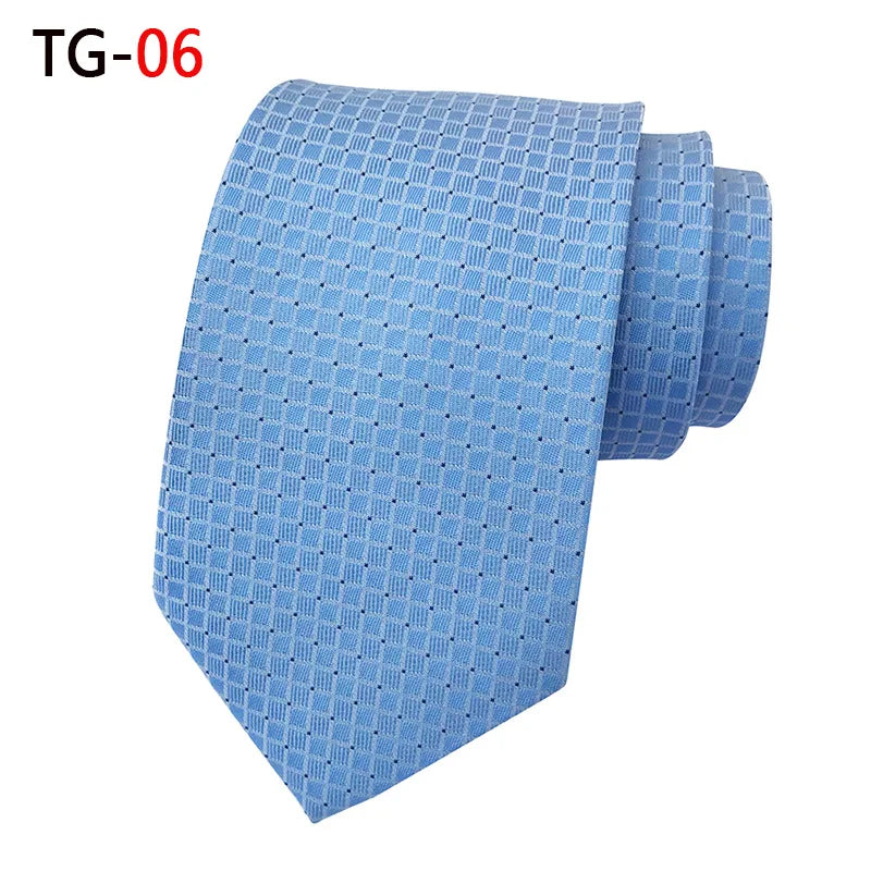 New 8Cm Striped Dark Tie Business Casual Silk Luxury Mens Neck Ties Wedding Party Neck Tie Formal Dress Neck Tie