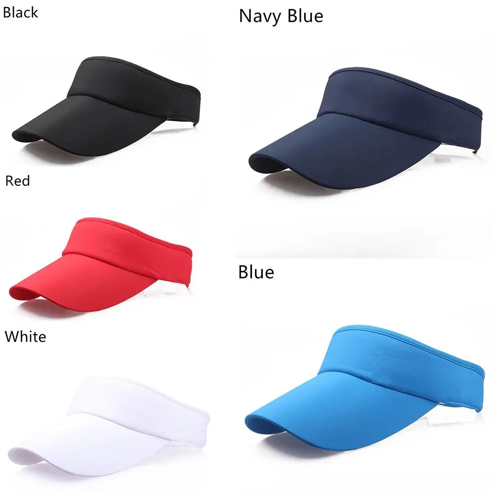 Men Women Hat Vizor Sun Visor Adjustable Sports Tennis Golf Headband Cap Unisex