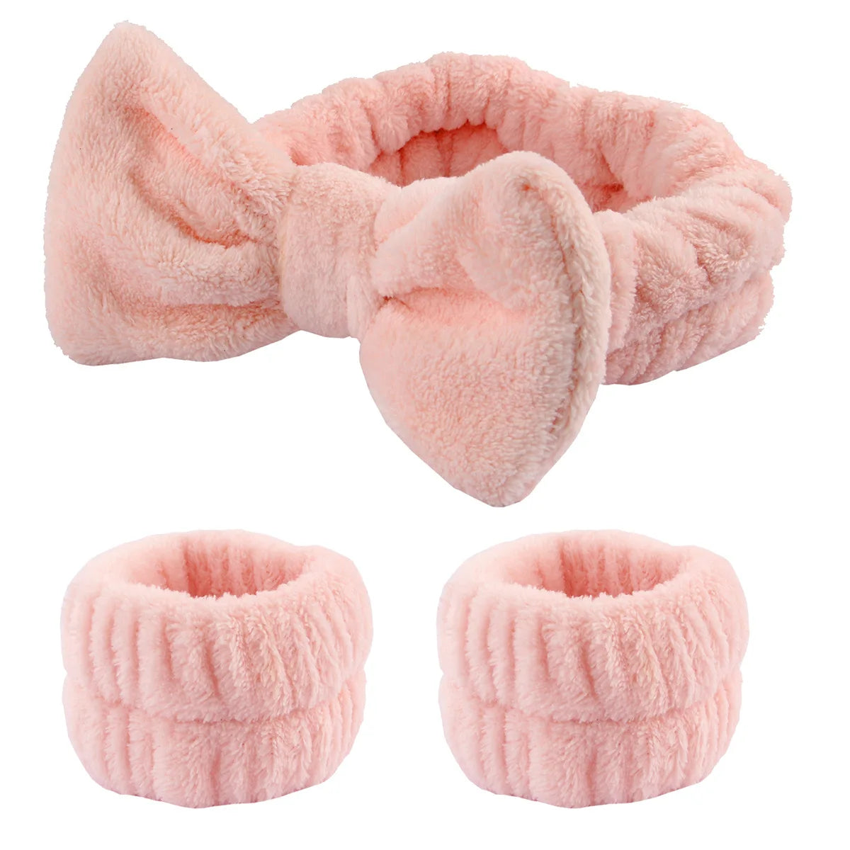 3Pcs Spa Headband Wristband for Washing Face Microfiber Makeup Towel Hair Bands Washband Scrunchies Absorbent Wrist Sweatband