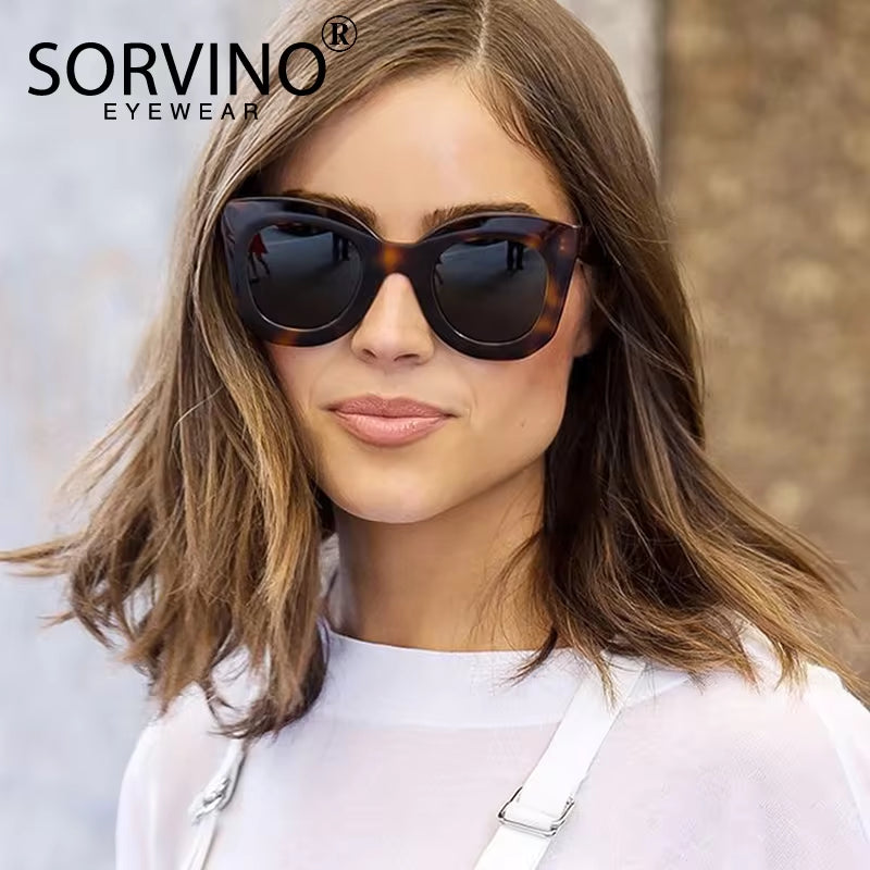 2020 Retro Oversized Cat Eye Sunglasses Women Luxury Brand Designer 90S Tortoiseshell Cateye Sun Glasses Shades SP107