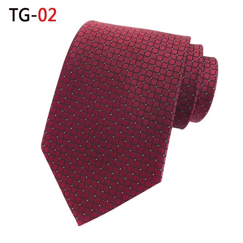 New 8Cm Striped Dark Tie Business Casual Silk Luxury Mens Neck Ties Wedding Party Neck Tie Formal Dress Neck Tie