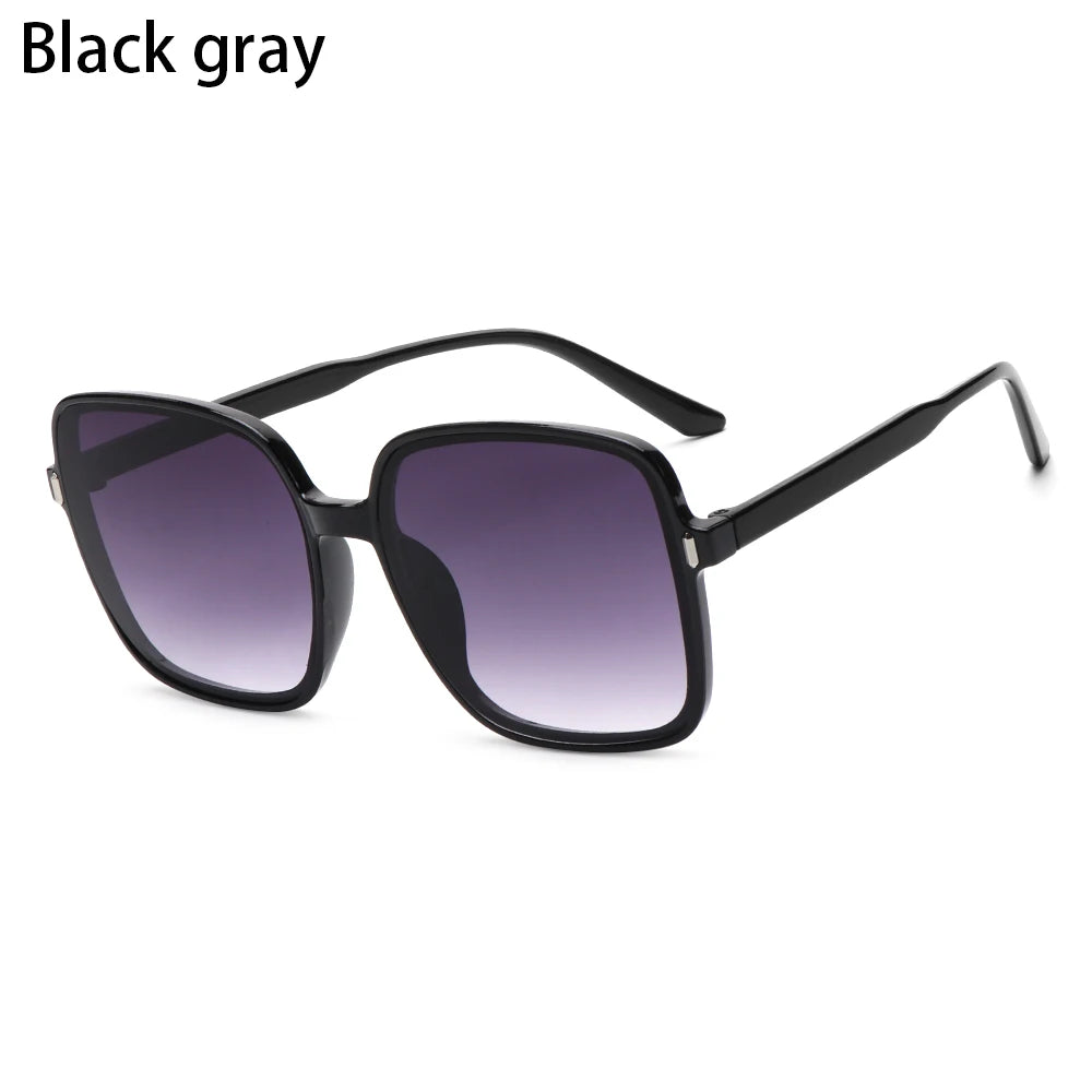 Classic Oversized Sunglasses Vintage Women Big Frame Square Sun Glasses UV400 Driver Goggles Lady Square Sunglasses