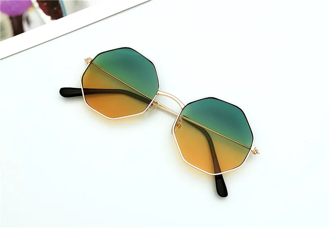 Ocean Sunglasses Ladies round Irregular Sunglasses Travel Vacation Sunscreen Sunglasses Elegant and Delicate Sunglasses