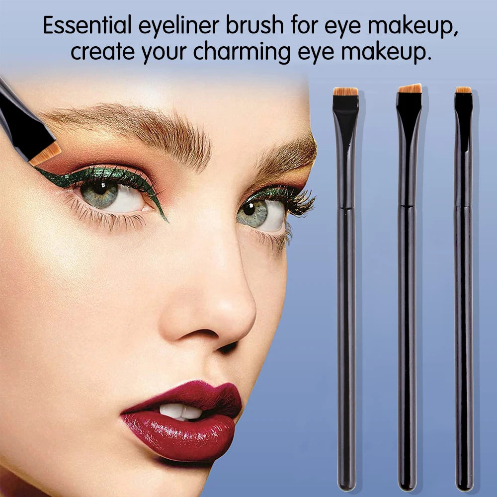 3Pcs Professional Makeup Brushes Thin Angled Flat Eyeliner Lip Eyebrow Brush Application Cosmetics Make up Accessories