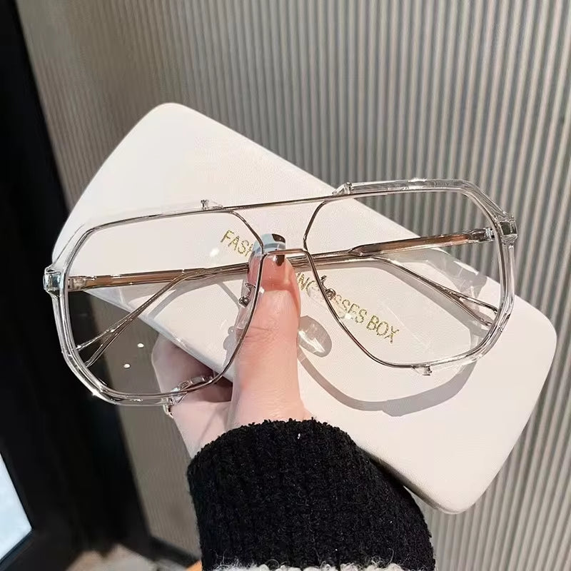 Oversized Sunglasses Women 2023 New Unique One Piece Fashion Sunglasses for Men UV400 Punk Glasses Trending Female Eyewear UV400