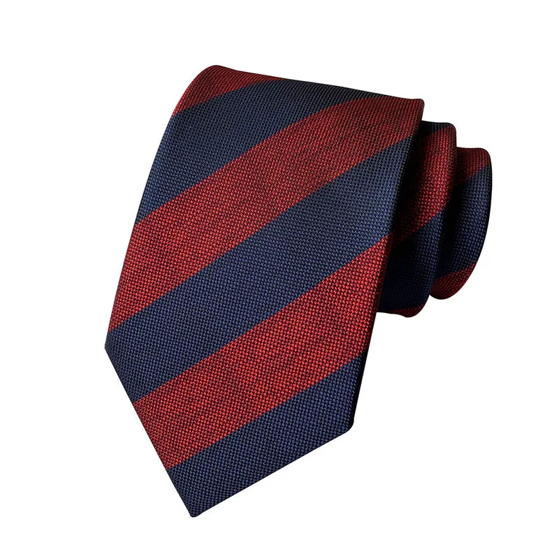 New 8Cm Striped Dark Tie Business Casual Silk Luxury Mens Neck Ties Wedding Party Neck Tie Formal Dress Neck Tie