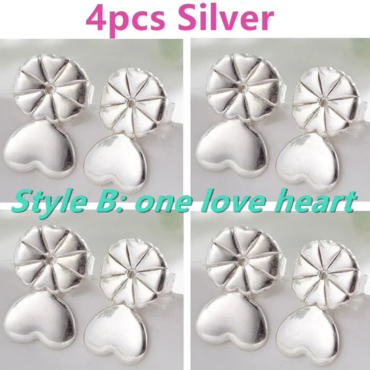 Love Heart Stud Back Lifters Adjustable Earring Lifts Ear Lobe Ster for Ornaments and Accesso Ries M2082