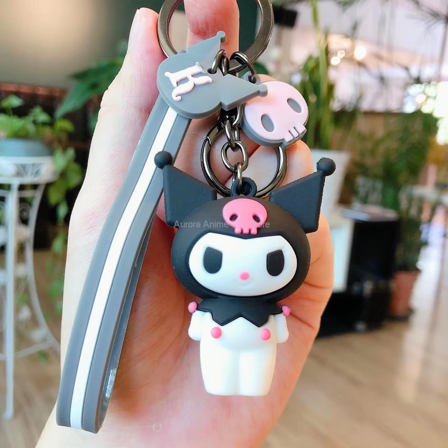 Anime Kawaii Sanrio Hello Kitty Keychain Pendant Holder Key Chain Car Keyring Mobile Phone Bag Hanging Jewelry Kids Gifts