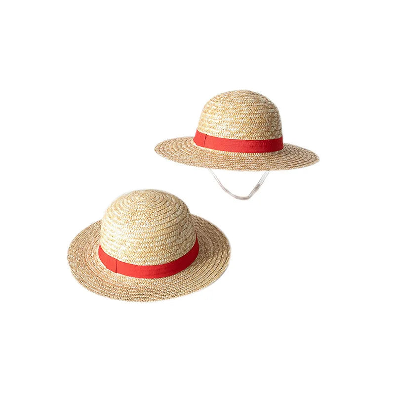 One Piece Anime Monkey D Luffy Straw Hats Cosplay Cap Men Women Kids Parent-Child Shanks Pirates Caps Toys Children Adult Gifts