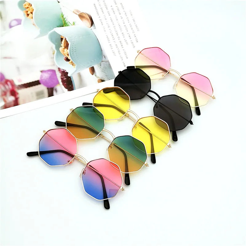 Ocean Sunglasses Ladies round Irregular Sunglasses Travel Vacation Sunscreen Sunglasses Elegant and Delicate Sunglasses