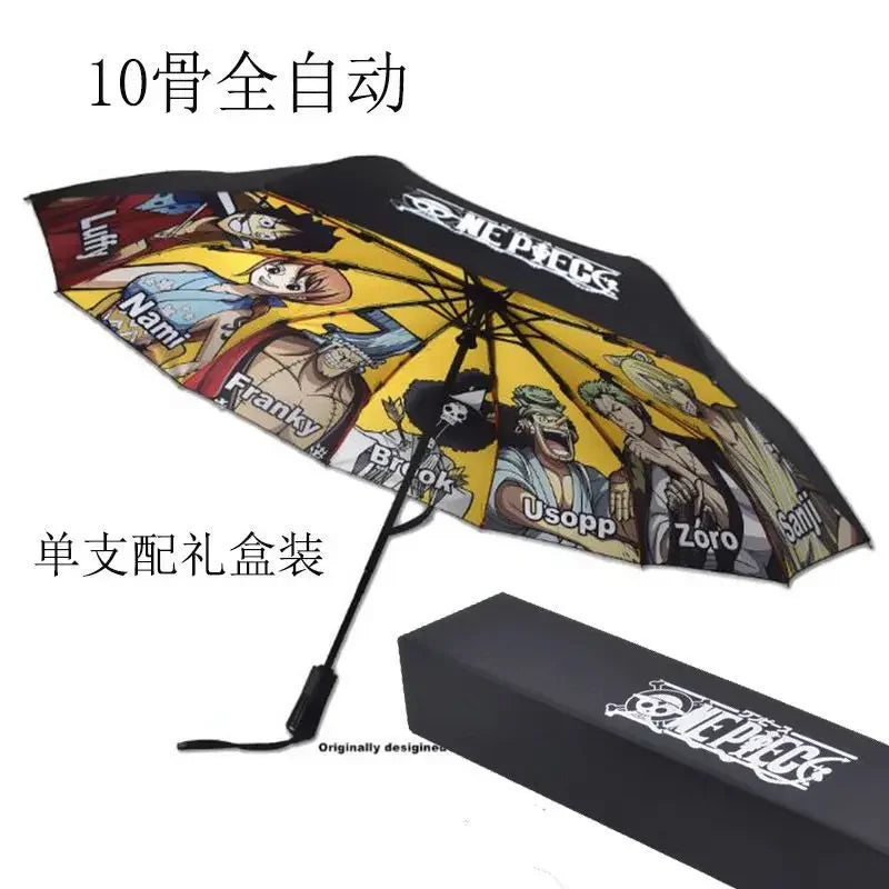 One Piece Umbrella Sea Fan Folding Fully Automatic Road Fly Umbrella Same Sunscreen Umbrella One Piece Surroundings