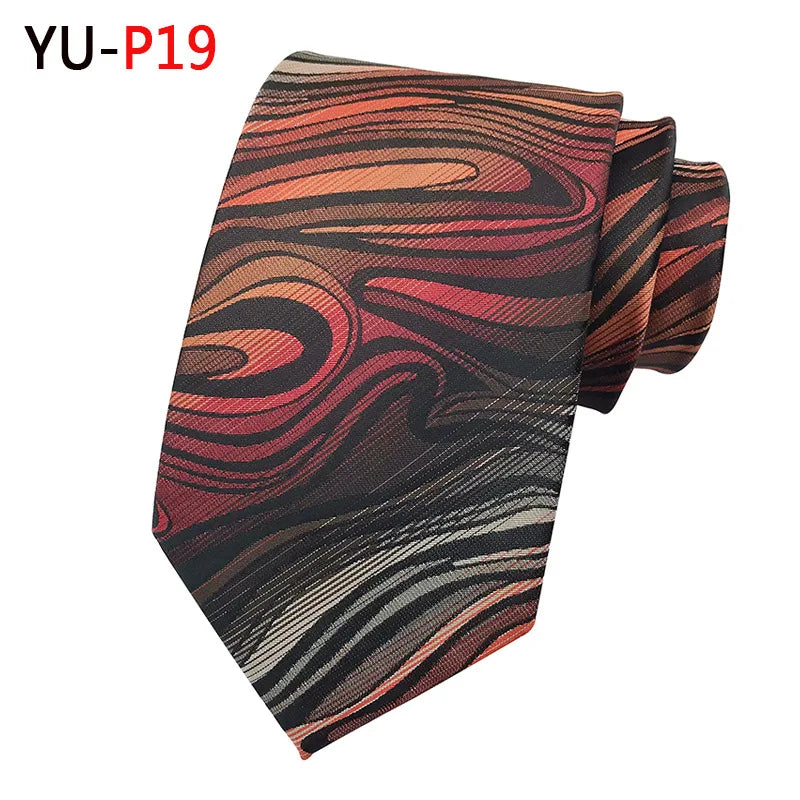 New 8Cm Striped Dark Tie Business Casual Silk Luxury Mens Neck Ties Wedding Party Neck Tie Formal Dress Neck Tie