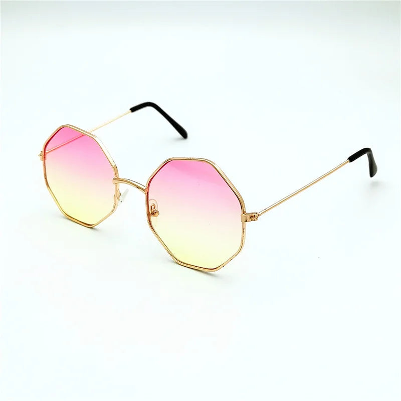 Ocean Sunglasses Ladies round Irregular Sunglasses Travel Vacation Sunscreen Sunglasses Elegant and Delicate Sunglasses