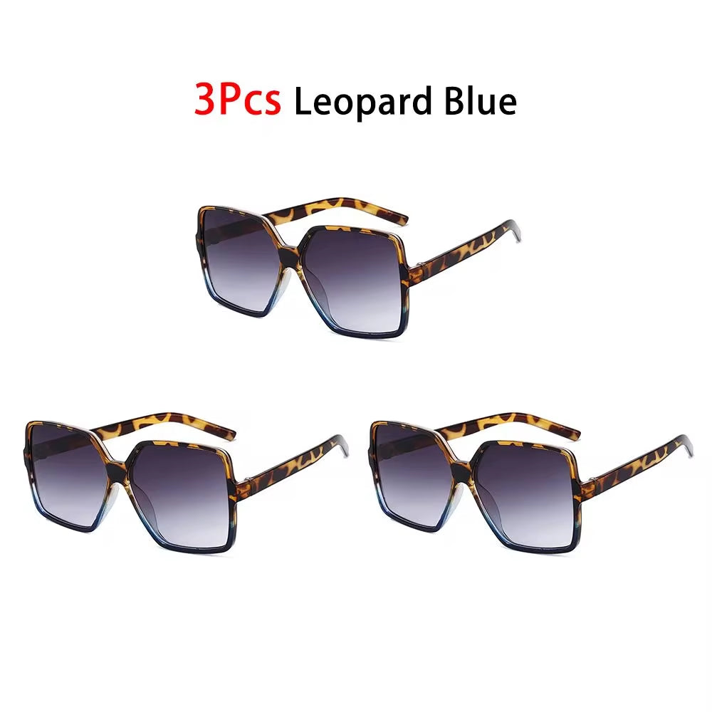 Oversized Square Sunglasses for Women and Men UV Protection Eyeglasses Retro Big Frame Sun Glasses Fashion Shades