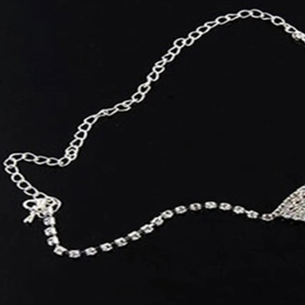 HOT Sales！！！New Arrival Women Vintage Rhinestone Inlaid Tie Long Necklace Wedding Jewelry Accessory Gift Wholesale Dropshipping