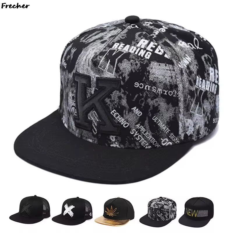 Snapback Caps Hip Hop Male Bone Baseball Cap Adult Snapback Men Women Hat Female Band Rock Baseball Flat Hats Fitted Cap Summer