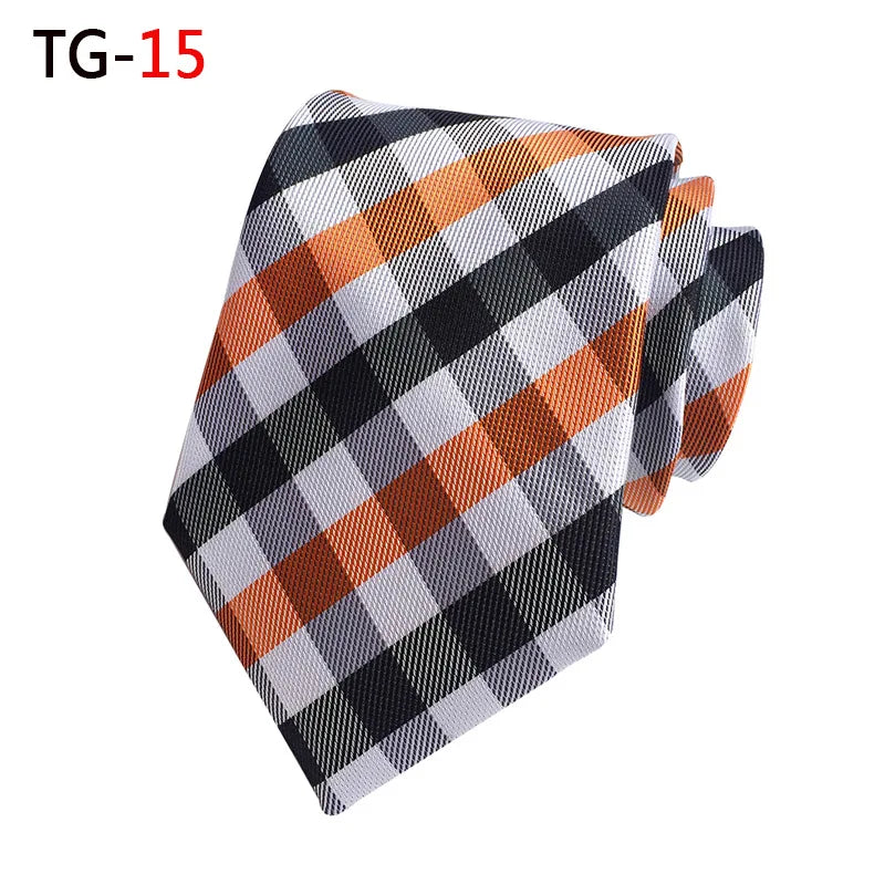 New 8Cm Striped Dark Tie Business Casual Silk Luxury Mens Neck Ties Wedding Party Neck Tie Formal Dress Neck Tie