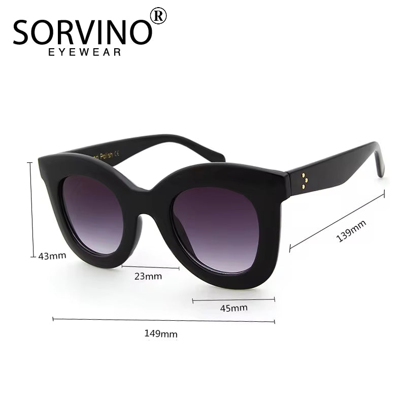 2020 Retro Oversized Cat Eye Sunglasses Women Luxury Brand Designer 90S Tortoiseshell Cateye Sun Glasses Shades SP107